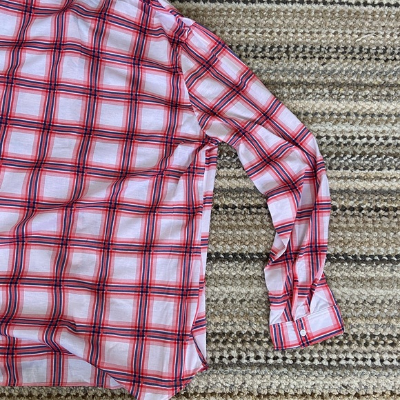 Doublju 3XL Red, White, and Blue Plaid Long Sleeve Shirt - Picture 7 of 11